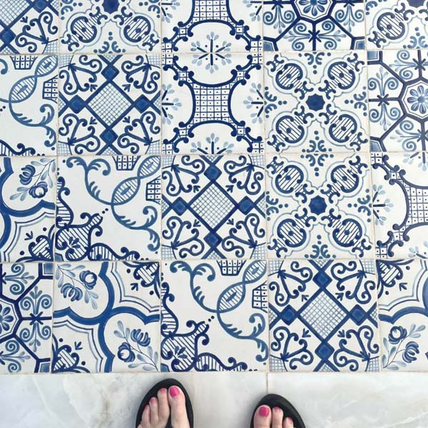 Blue and White  