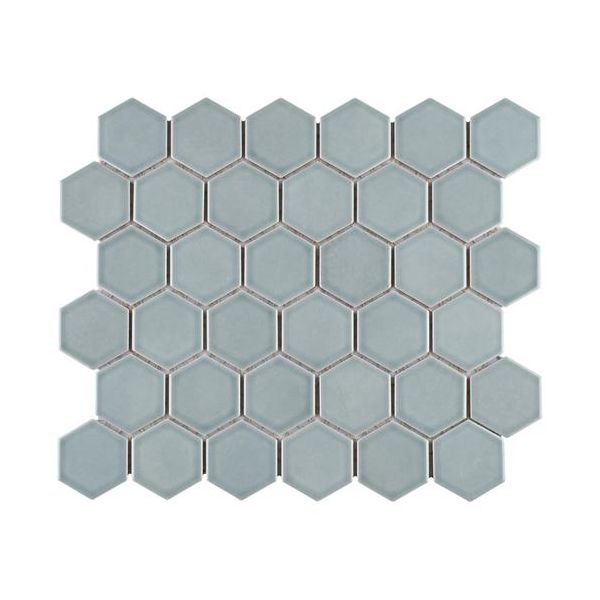 Soho Grey Hex 2in Glossy | Unique Tile & Stone | Shipping 1-2 Day