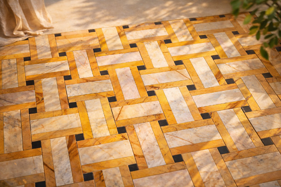 Roman Imperial stone mosaic collection with historic marbles