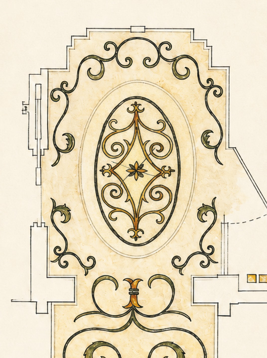 Custom mosaic concept layout